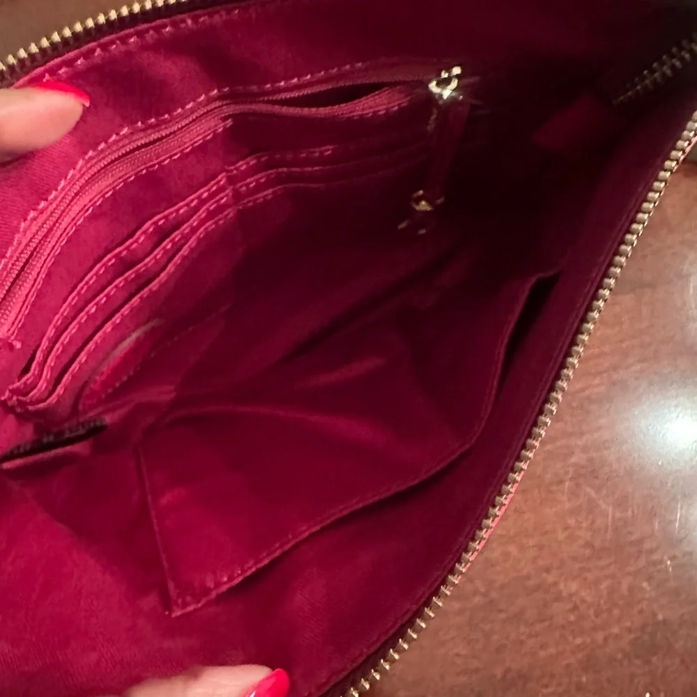 Fossil Sydney Top Zip Leather Crossbody in Orchid - Picture 2 of 10